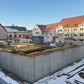 obvodové stěny 1PP dům "B"